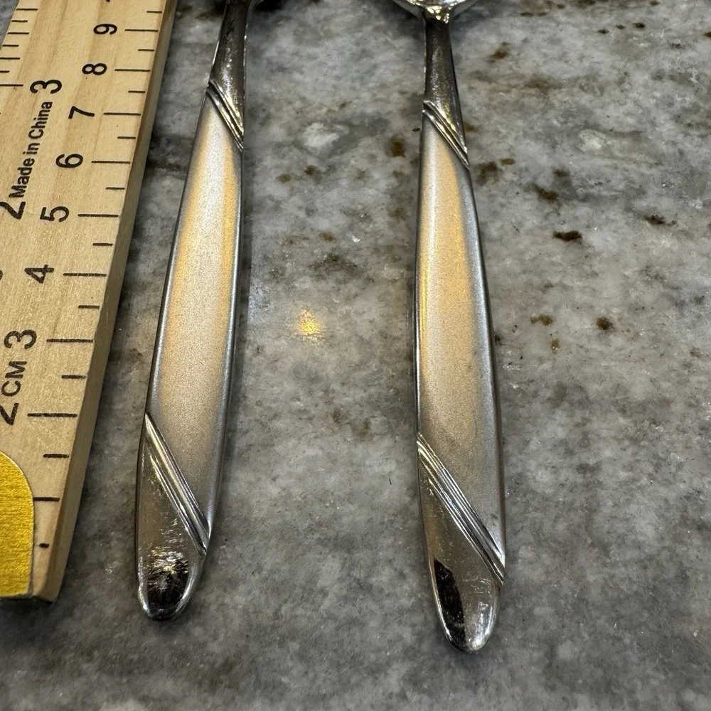 Oneida Risotto Sugar Shell Spoons Set Of 2 Condiments Stainless Steel 6